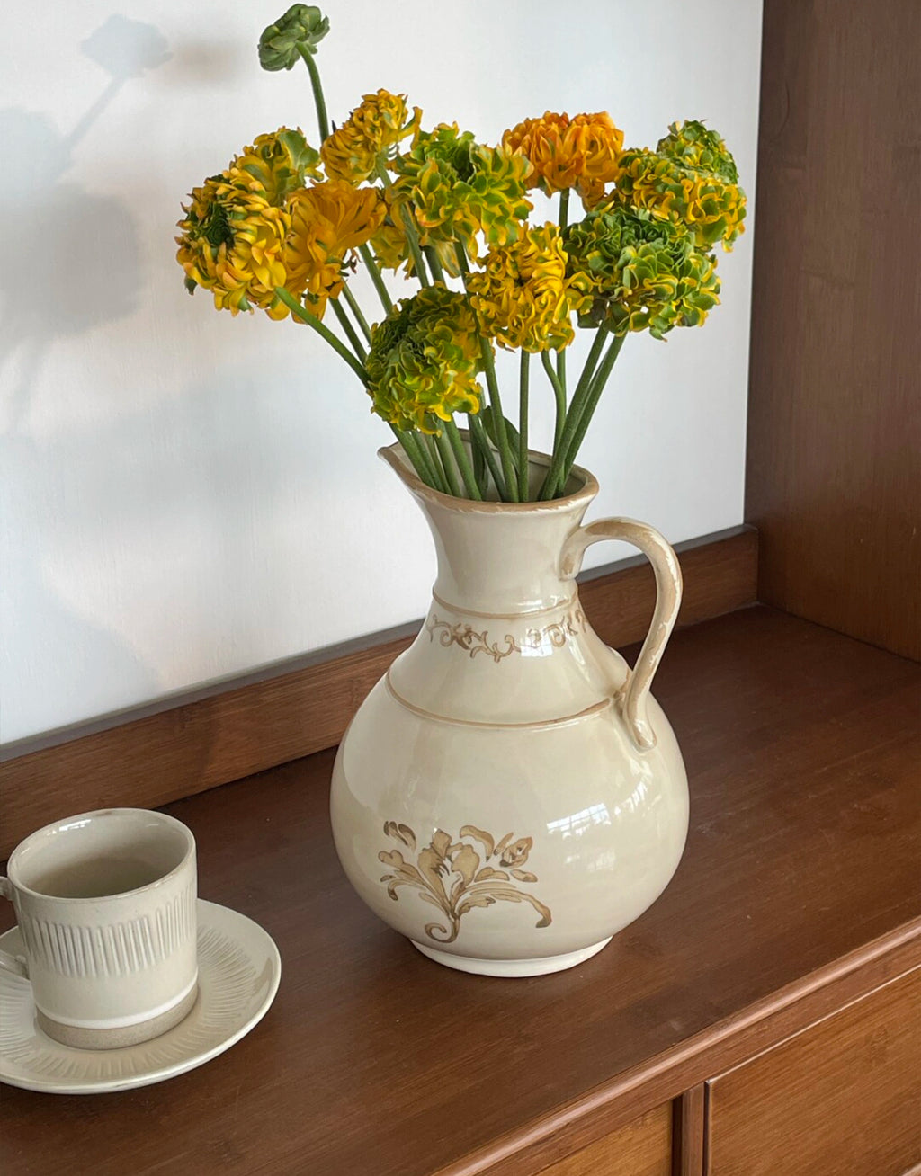Aurelle Hand-Painted Ceramic Vase Set