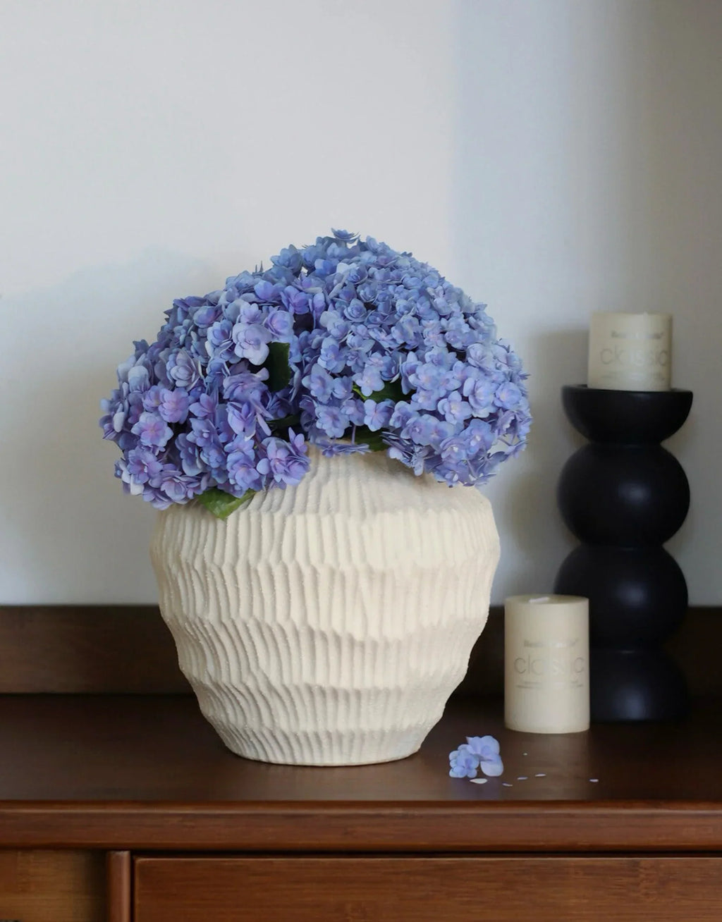 Lucas Hand-Carved Textured Ceramic Vase